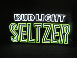 NEON BUD LIGHT SELTZER SIGN, MULTIPAL COLORS.