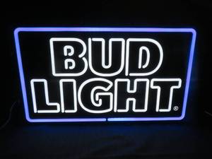 NEON BUD LIGHT BEER SIGN.
