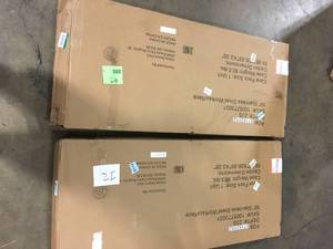 lot 12 image: Lot of 2 Husky 56 in. Stainless Steel Work Surface for Heavy Duty Welded Steel Garage Storage System Customer Returns See Terms on Auction