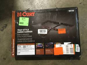 lot 18 image: CURT 300 lb. Capacity 48 in. x 20 in. Aluminum Bolt-Together Hitch Cargo Carrier for 2 in. Receiver Customer Returns See Terms on Auction