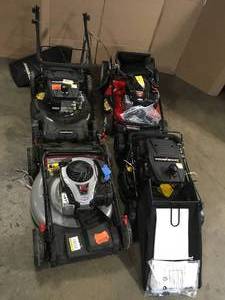 lot 33 image: Lot of Mixed Assorted Lawn Mowers  Customer Returns See Terms on Auction
