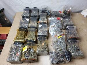 Garbage Can of Mixed Fasteners Containers