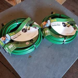 Lot of 2 50 12 Light Duty Garden Hoses