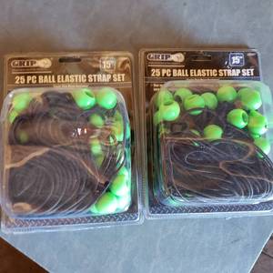Lot of 2 Packages of Ball Elastic Strap Sets