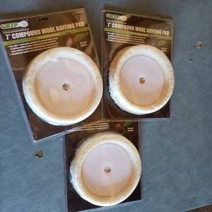 Lot of 3 7 Compound Wool Buffing Pads