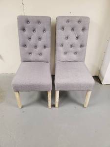 Pair Of Grey Dining Chairs