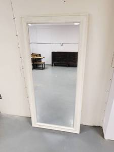 Large Framed Beveled Mirror