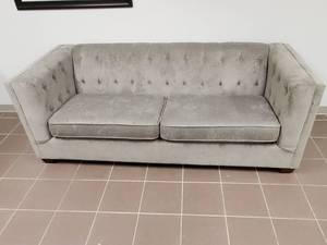 Gray Button Couch