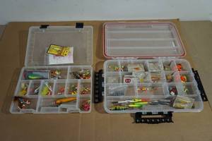 Plastic Tackle Trays with Tackle - Jigs, Crank Baits
