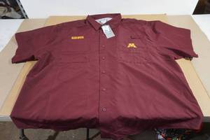 NEW Minnesota Golden Gophers Button Up Shirt - XXXL