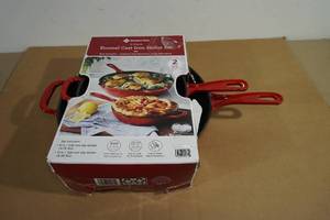 NEW Members Mark Enamel Cast Iron Skillet Set - 2 Pack