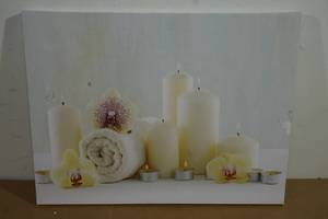 LED Lighted Candle Hanging Picture