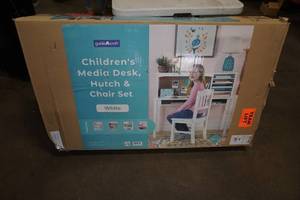 Guide Craft Childrens Media Desk, Hutch, and Chair Set