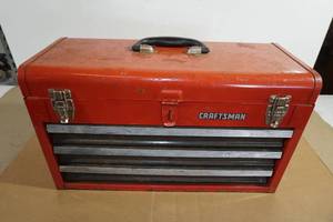 Craftsman Metal Toolbox with Tools - Klein, Wiss, S-K
