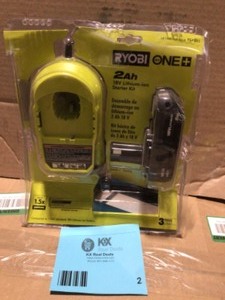 RYOBI ONE 18V Lithium-Ion 2.0 Ah Compact Battery and Charger Starter Kit Customer Returns See Terms on Auction