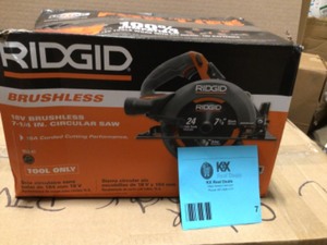 RIDGID 18V Brushless Cordless 7-14 in. Circular Saw (Tool Only)&nbspCustomer Returns See Terms on Auction