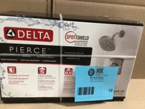Delta Pierce Single-Handle 5-Spray Tub and Shower Faucet in Spot Shield Brushed Nickel (Valve Included) Customer Returns See Terms on Auction