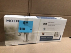 MOEN Wellton 4 in. Centerset Single Handle Bathroom Faucet in Spot Resist Brushed Nickel Customer Returns See Terms on Auction