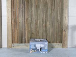 lot 58 image: Feit Electric LED Dual Head Motion Sensor Smart Floodlight with Security Camera SEC3000CAMRP