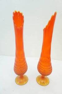 lot 120 image: Two vintage stem vases