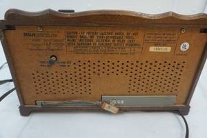 lot 134 image: Wooden alarm clock radio
