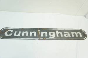 lot 140 image: Cunningham metal sign