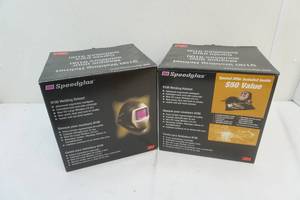 lot 144 image: two Speedglas 9100 welding helmets