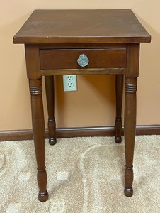 Petite Cherrywood Accent Table with Drawer