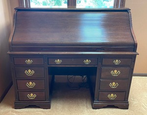 Ethan Allen Cherrywood Roll Top Desk