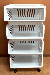 Ekco Plastic Storage Tower on Casters