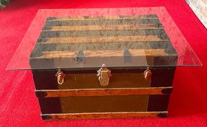 Vintage Union Made Trunk with Removable Glass Top