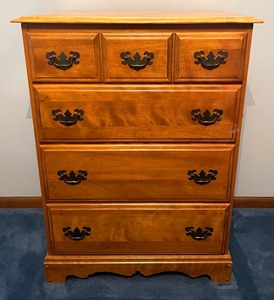 Vintage Maplewood Four Drawer Dresser