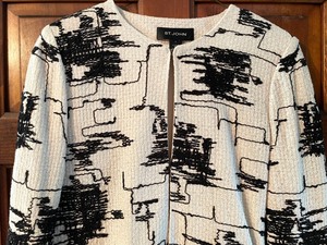 Beautiful Black and White St. John Top