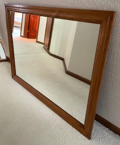 Vintage Wood Framed Mirror