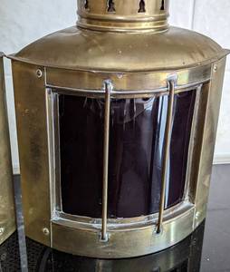 Vintage Brass Port and Starboard Lanterns