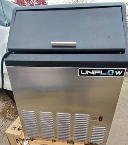 lot 7B image: Uniflow UIM120 Self-Contained Commercial Ice Machine, 35 lb Ice Storage Capacity, Stainless Steel
