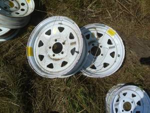 lot 87 image: White Steel Rims x 2