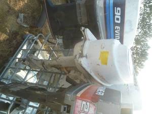 lot 180 image: 1959 Johnson 10 Hp Tiller