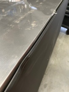 lot 40 image: Husky 72 inch Mobile Workbench Cabinet with Stainless Steel Top in Black