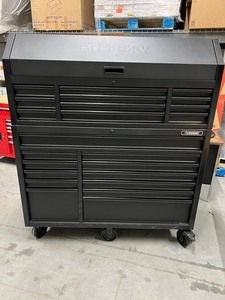 lot 41 image: Husky 23-Drawer Combination Rolling Tool Chest and Top Tool Cabinet