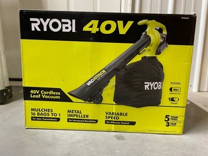 lot 56 image: New 40V Vac Attack Cordless Leaf VacuumMulcher with 5.0 Ah Battery and Charger