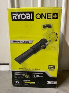 lot 60 image: ONE HP 18V Brushless Whisper Series Cordless Battery Leaf Blower (Tool Only)