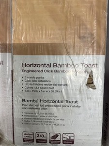 lot 2 image: 20 case Home Decorator Horizontal Toast Bamboo Flooring