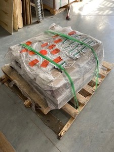 lot 80 image: 12 boxes Arctic White Splitface Ledger Panel 6 in. x 24 in. Textured Marble Wall Tile