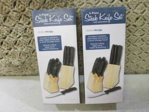 lot 67 image: (CSB) 2 - 6pc Steak Knife Set with ...