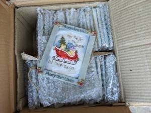 lot 48 image: 72 pc. Hanging Merry Christmas Deco...