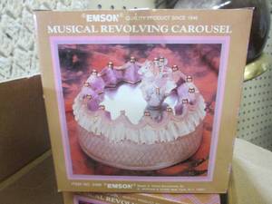 lot 215 image: (RM4) 9 Musical Revolving Carousels...