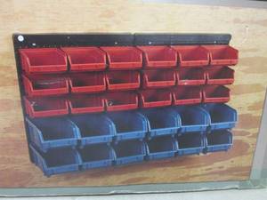 lot 262 image: (EW5) 30 Bin Wall Mount Parts Rack...