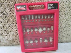 lot 272 image: (EC1) 24pc Carbide Router Bits Mast...