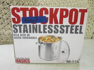 lot 273 image: (CSB) 8 Qt Stainless Steel Stock Po...